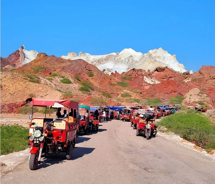 Tok Tok transportation tour in Hormuz Island